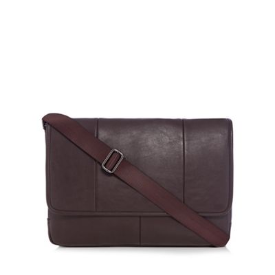 The Collection - Brown faux leather despatch bag