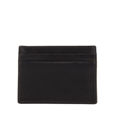 The Collection - Black leather card holder with data protection lining