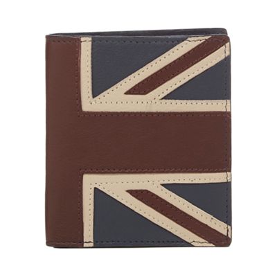 The Collection - Navy leather Union Jack wallet with data protection lining