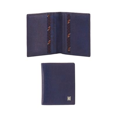 Hammond & Co. by Patrick Grant - Navy leather credit card holder with data protection lining