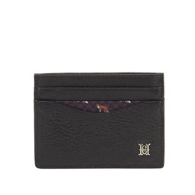 Hammond & Co. by Patrick Grant - Black leather credit card holder with data protection lining