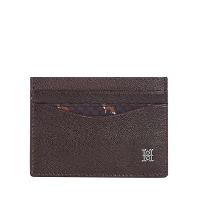 Hammond & Co. by Patrick Grant - Brown leather credit card holder with data protection lining