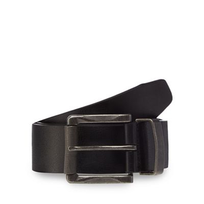 Red Herring - Black roll buckle belt