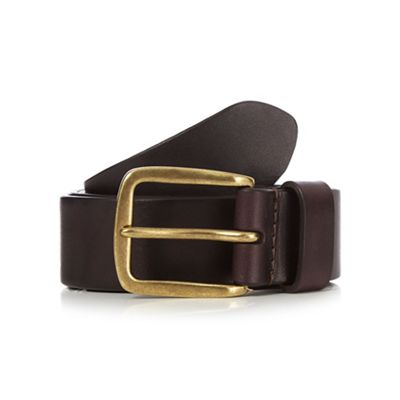 Hammond & Co. by Patrick Grant - Designer brown leather square buckle belt