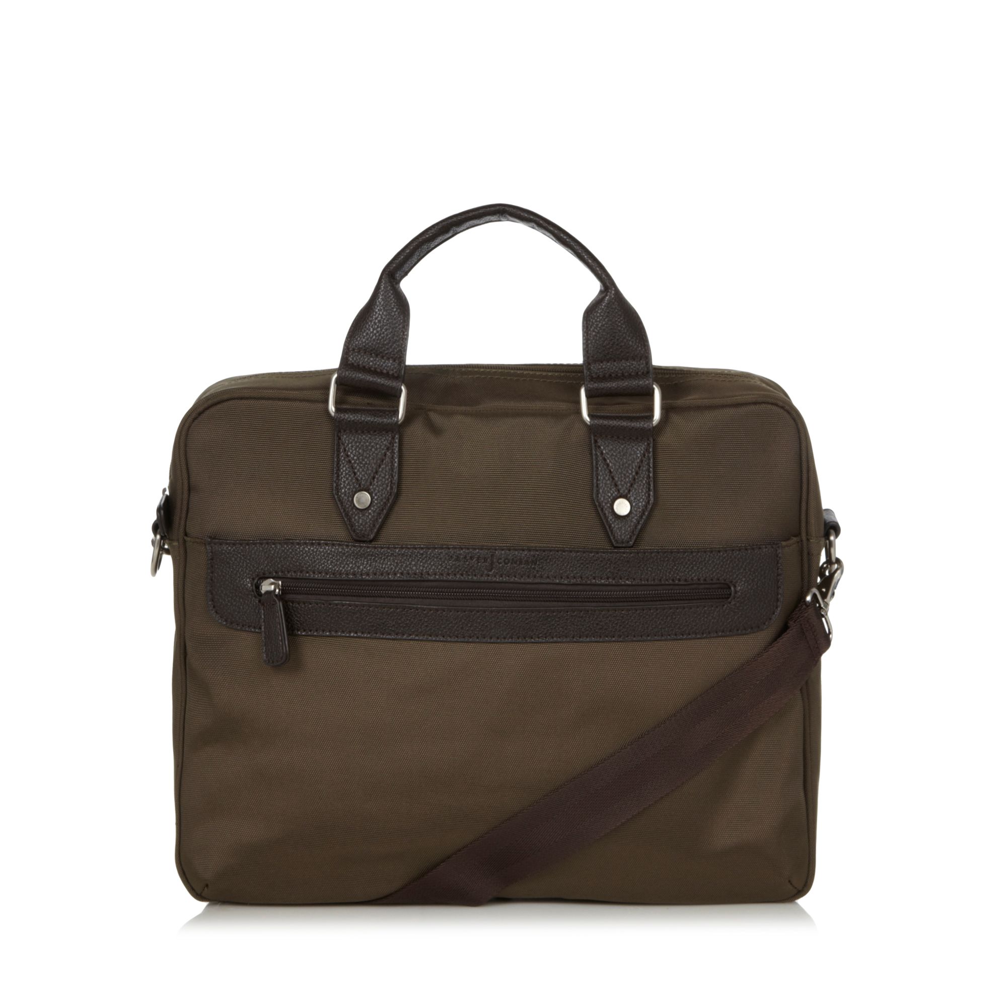 J By Jasper Conran Mens Designer Khaki Fabric Laptop Bag From Debenhams