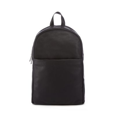 J by Jasper Conran - Black pebbled polyurethane backpack