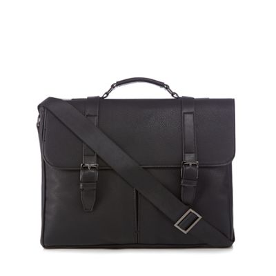 J by Jasper Conran - Black pebbled briefcase
