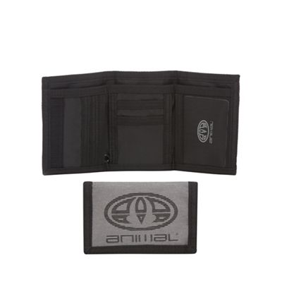 Animal - Grey logo textured wallet