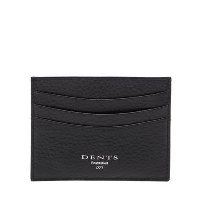 Dents - Black leather textured credit card holder