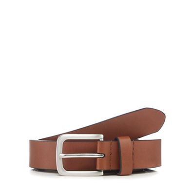 Red Herring - Tan leather skinny belt