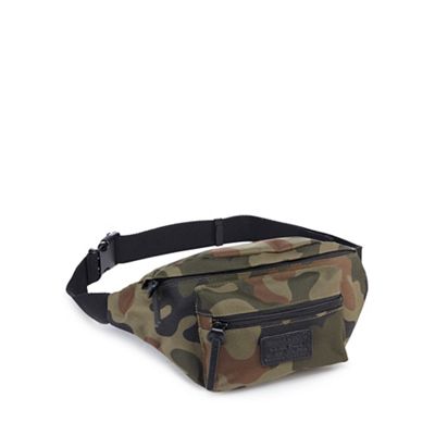 Red Herring - Khaki camouflage print bumbag