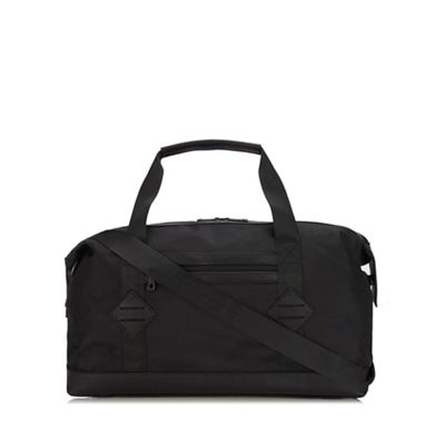 The Collection - Black textured weekender bag