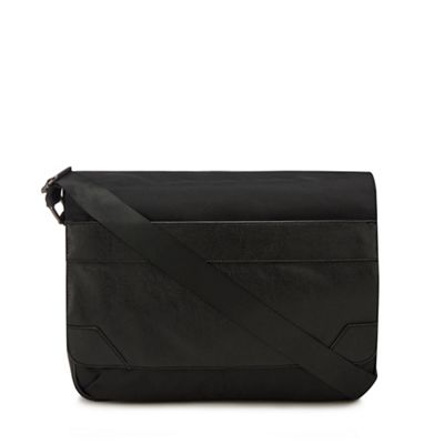 The Collection - Black textured despatch bag