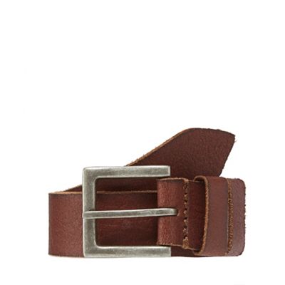 Mantaray - Big and tall tan leather belt