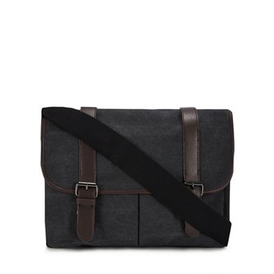 Mantaray - Grey canvas satchel bag