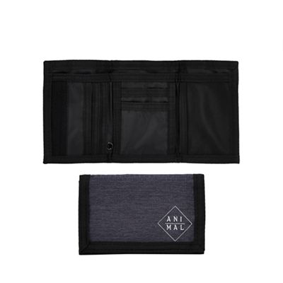 Animal - Grey logo textured wallet