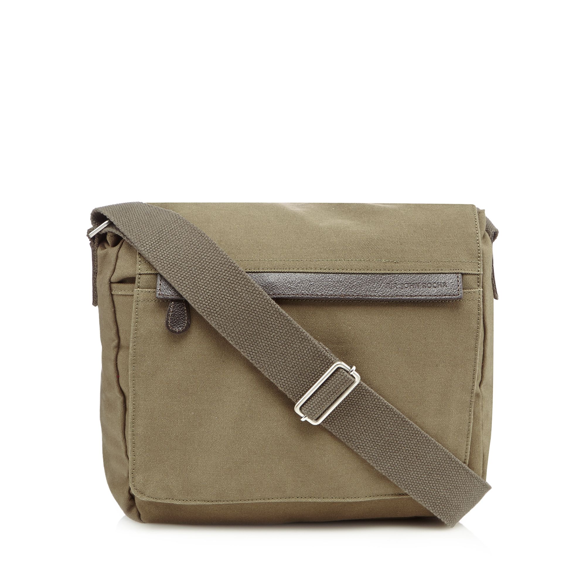 Rjr.John Rocha Mens Designer Khaki Canvas Utility Bag From Debenhams | eBay