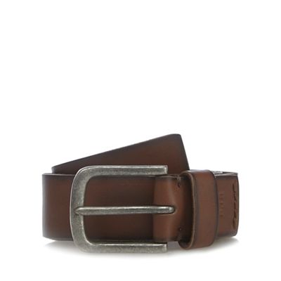 RJR.John Rocha - Designer brown leather logo tab belt