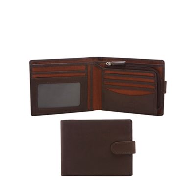 Mantaray - Brown leather billfold wallet
