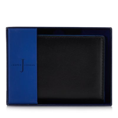 J by Jasper Conran - Black leather credit card holder