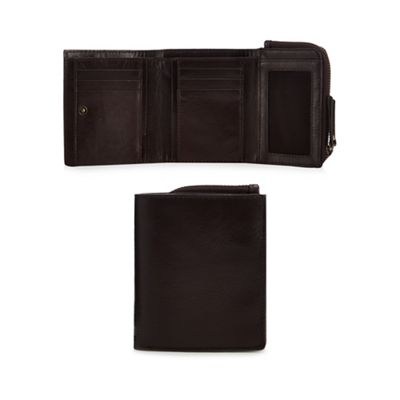 Mantaray - Brown trifold leather wallet