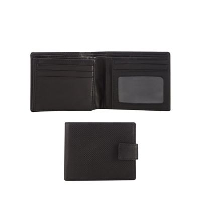 The Collection - Black embossed billfold wallet
