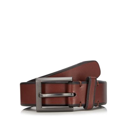 The Collection - Big and tall brown leather belt