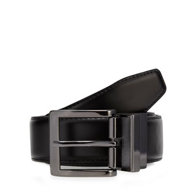 The Collection - Black leather reversible belt
