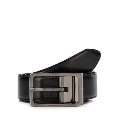 The Collection - Black leather reversible belt