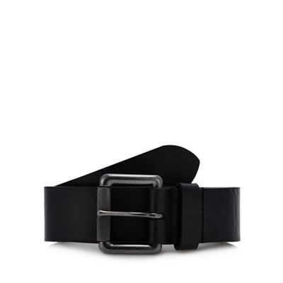 Mantaray - Black leather belt