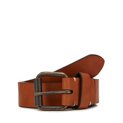 Red Herring - Tan leather roller belt