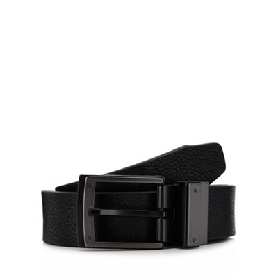 The Collection - Black leather reversible belt