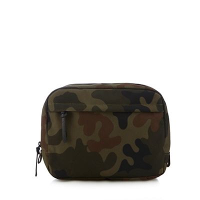 Red Herring - Khaki camo print wash bag
