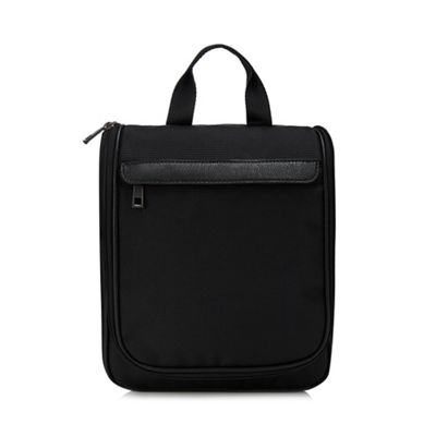 The Collection - Black textured wash bag