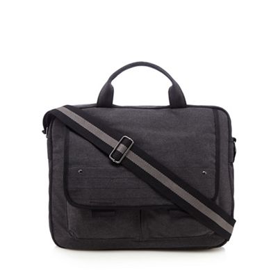 Mantaray - Grey canvas laptop bag