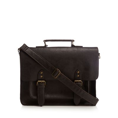Red Herring - Brown buckle detail satchel