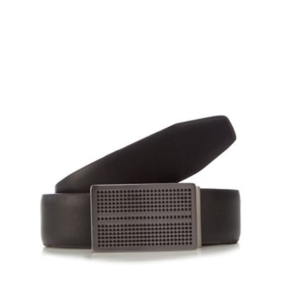 The Collection - Black leather reversible belt