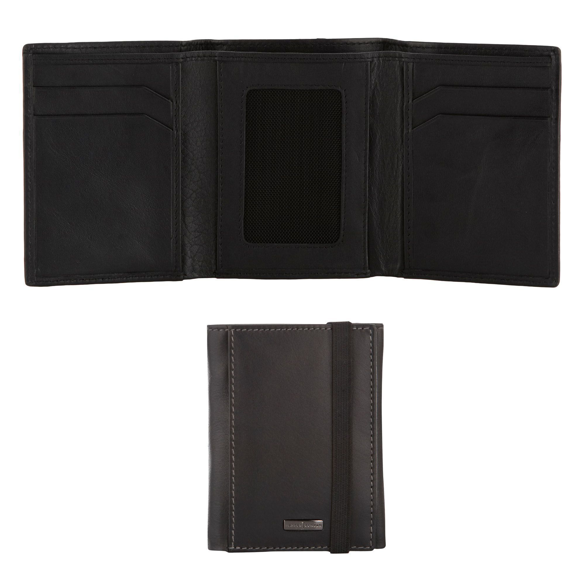 J By Jasper Conran Mens Black Leather Trifold Wallet In A Gift Box | eBay