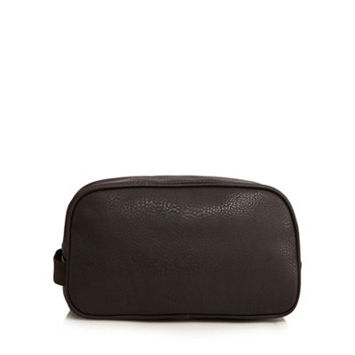 The Collection - Brown zip around wash bag