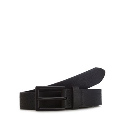 Red Herring - Black leather skinny belt