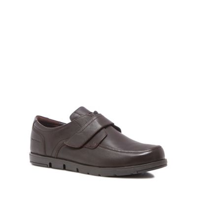 Hush Puppies - Brown leather 'Novo' trainers