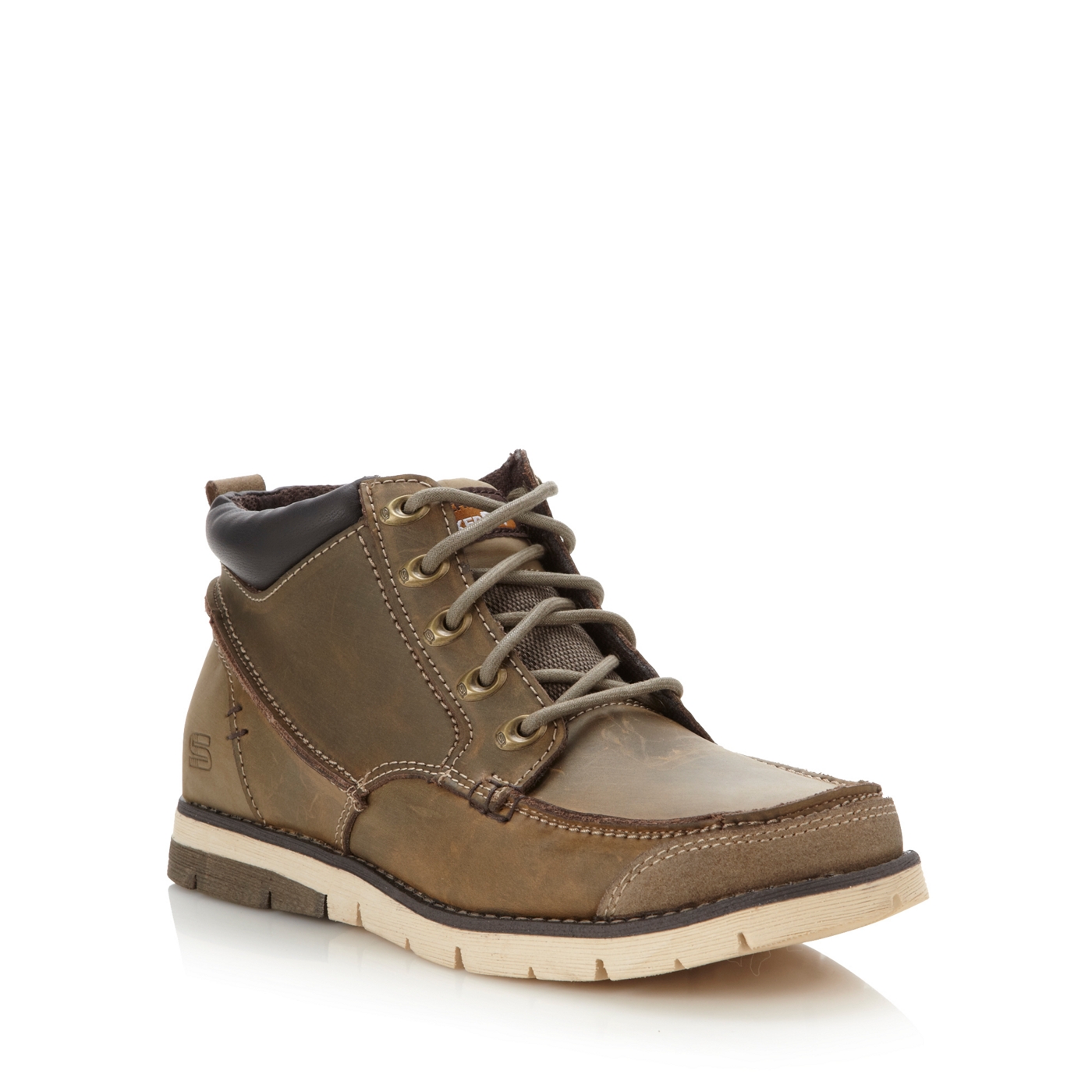 Skechers Olive Kane Maken leather apron boots