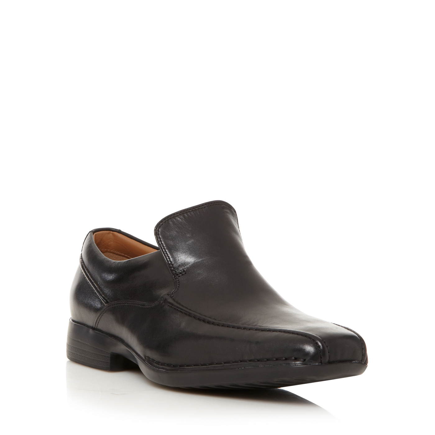 Clarks Wide fit black Francis Flight slip on shoes