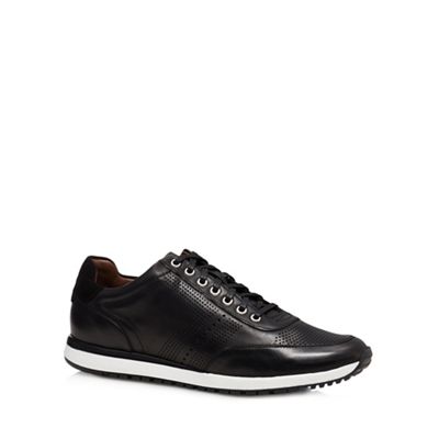 J by Jasper Conran - Black leather 'Trento' trainers