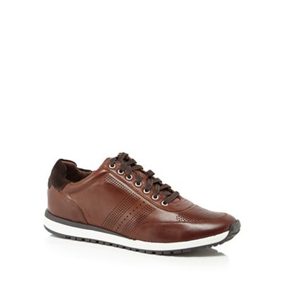 J by Jasper Conran - Tan leather 'Trento' trainers