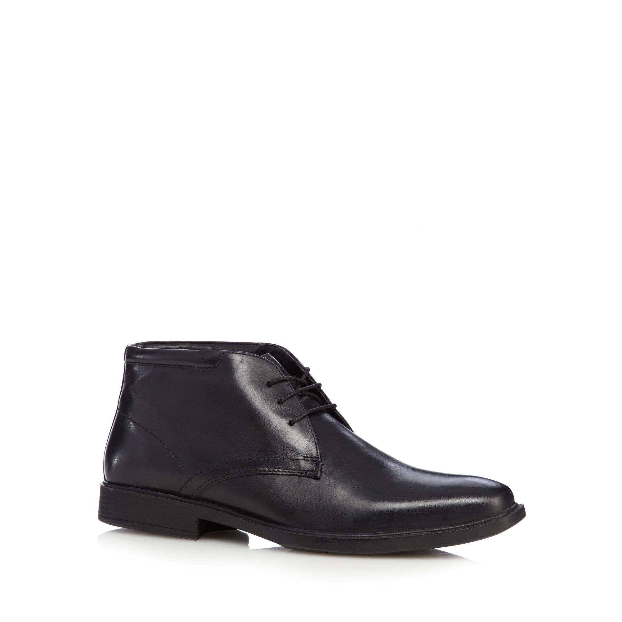 Henley Comfort Mens Wide Fit Black Leather Chukka Boots From Debenhams ...