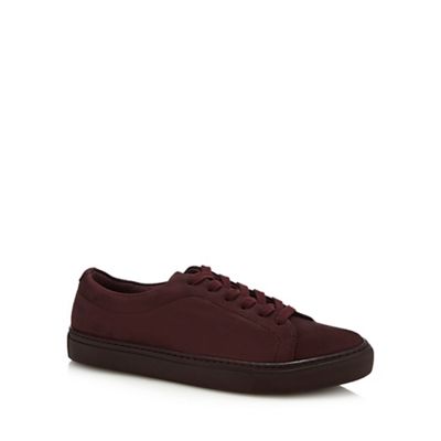 J by Jasper Conran - Maroon nubuck 'Sorrento' trainers