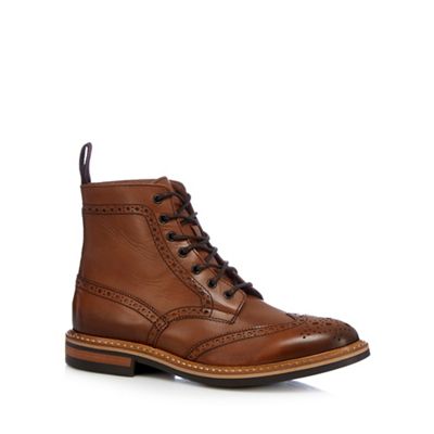Hammond & Co. by Patrick Grant Tan leather 'Elijah' brogue boots ...