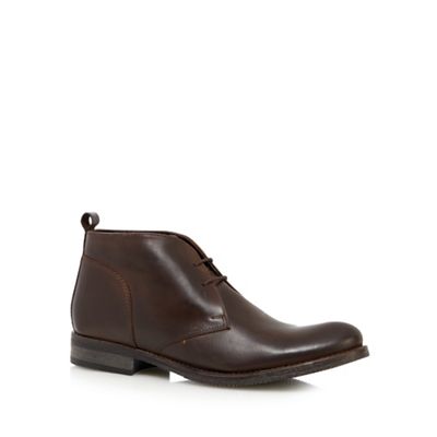 RJR.John Rocha Dark brown leather chukka boots | Debenhams