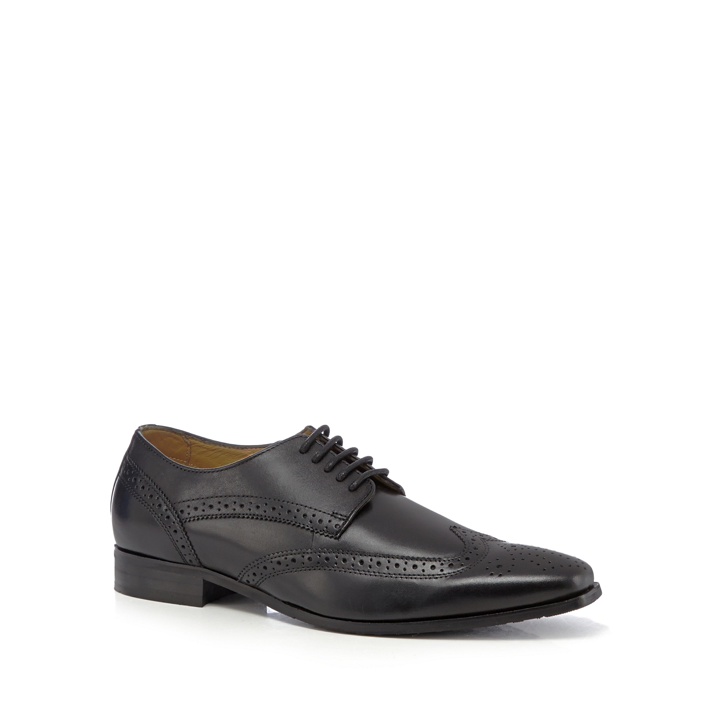 Henley Black Airsoft cushioned heel brogues